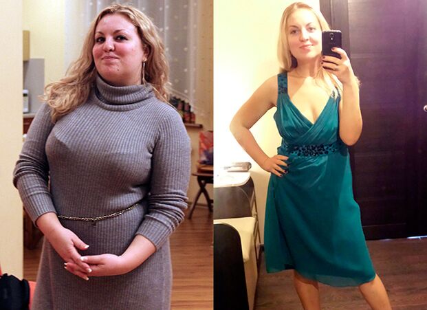 Foto prima e dopo aver perso peso, esperienza nell'uso di Choco Lite